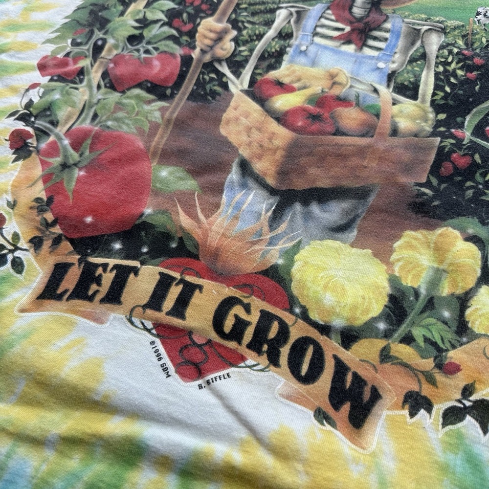 VTG 1996 Grateful Dead Let It Grow Tie Dye Concert T Shirt Mens Xl Liquid Blue - Picture 4 of 9